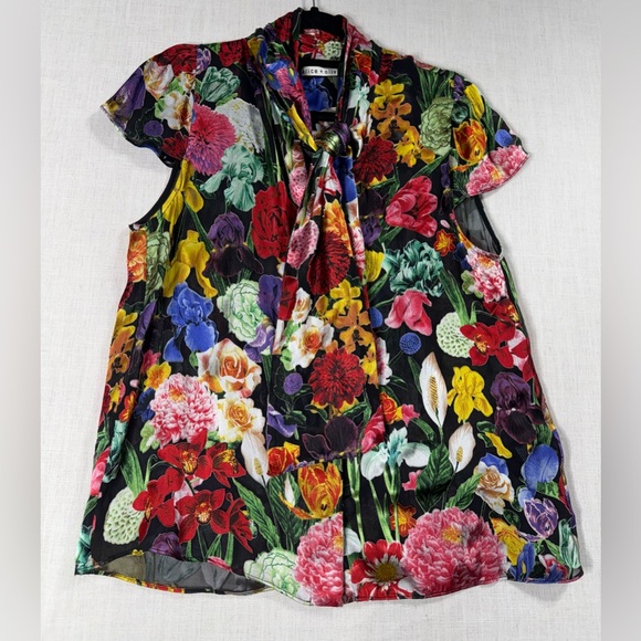 Alice + Olivia Tops - Alice + Olivia Colorful Floral Blouse